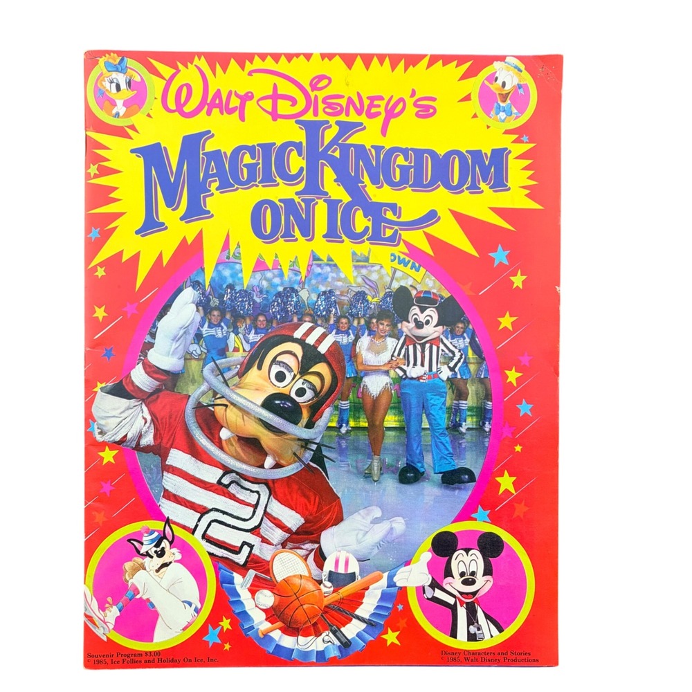 Vintage 1985 Walt Disney Magic Kingdom on Ice Souvenir Program Kenneth Feld